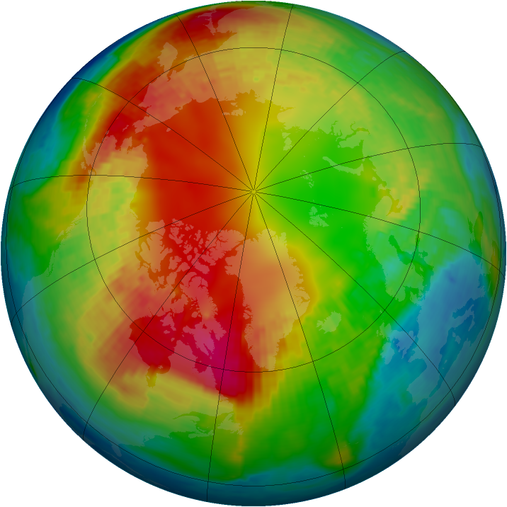 Arctic ozone map for 12 February 2002